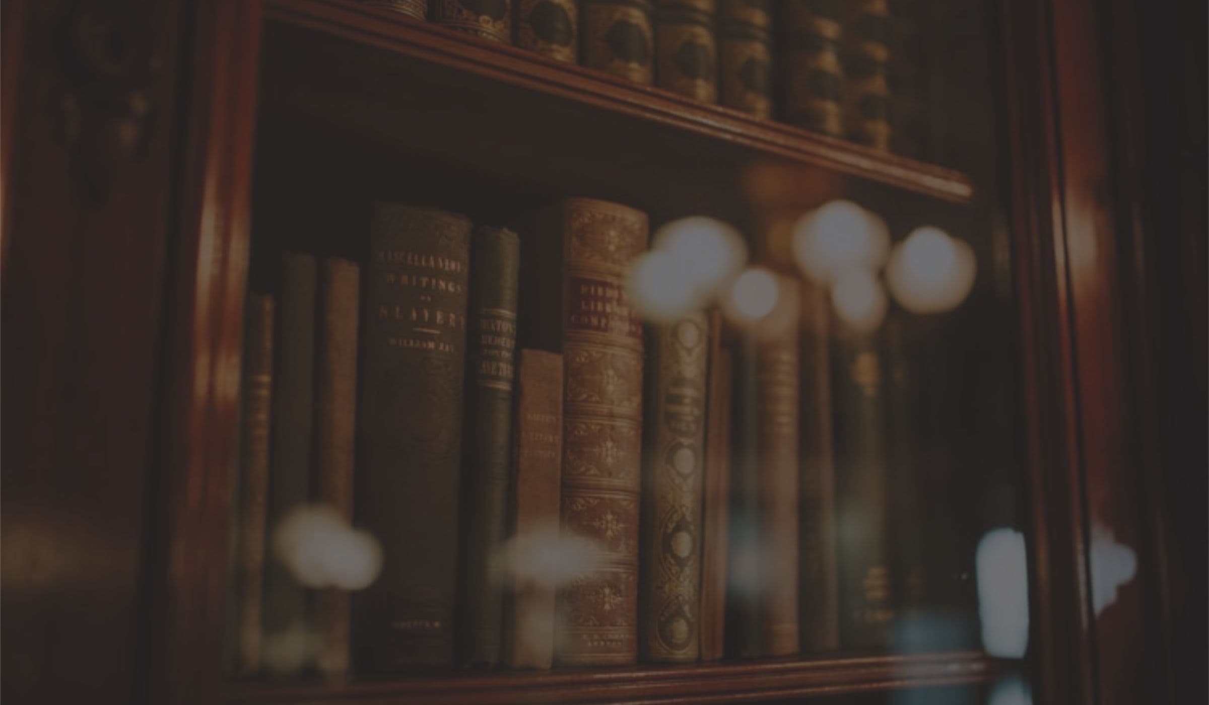Leather bound law books on a library shelf